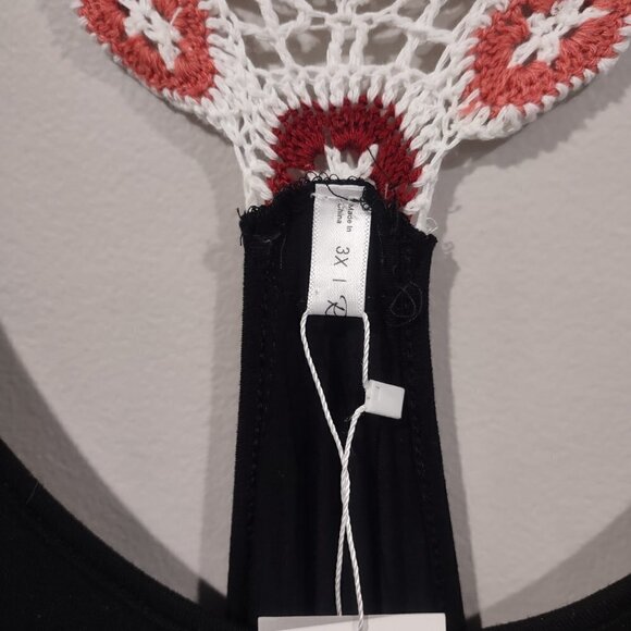 NWT Black Crochet Tank Set RoseGal Size 3X - Picture 5 of 5